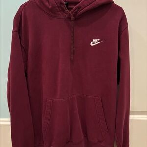 Nike Men's Burgundy Hoodie